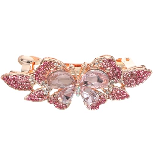 SAFIGLE Schmetterling Haarspange Mit Strass Für Damen Hochzeit Party Frisur Zubehör Metallspitze Glatte Oberfläche Kopfschmuck Abschlussball Schmuck von SAFIGLE