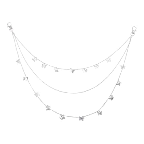 SAFIGLE Multi-Layer Taillenkette Für Frauen Und Männer - Modische Gürtelkette Körperkette Aus Silber Perfekt Für Hip-Hop Und Punk-Stile von SAFIGLE