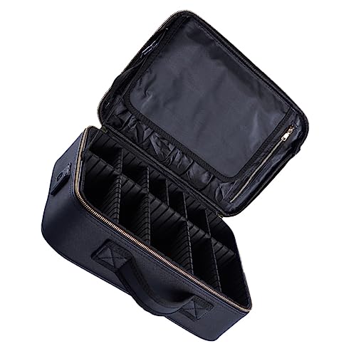 SAFIGLE Schminktasche Mit Fächern Aus Tragbare Kosmetiktasche Mit Reißverschluss Aufbewahrungstasche Für Damen Make-up-Pinsel Und Lippenstifte von SAFIGLE