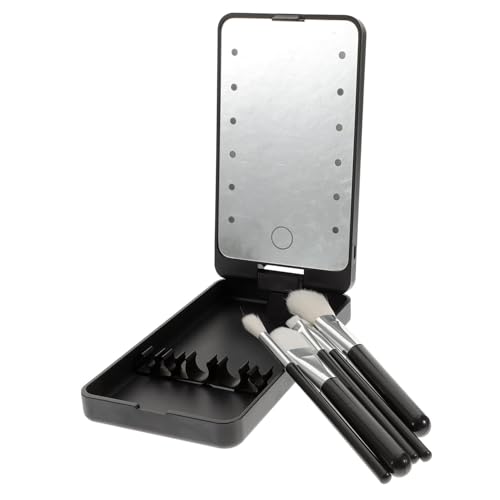 SAFIGLE Schönheits -make -up -box Wimpern Make -up -kit Für Frauen Make -up -tragetasche Make -up -organisator Fall Beleuchteter Make -up -spiegel Plastik Schwarz von SAFIGLE