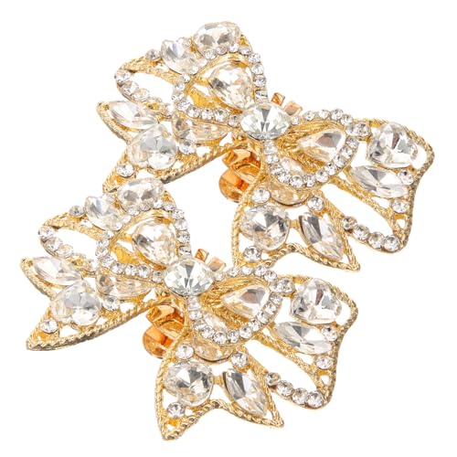 SAFIGLE Schuhclip Mit Schleife Und Strasssteinen Abnehmbar Für Pumps Hochzeit Party Alltag Schuhdekor Schuhschnalle Schuhanhänger von SAFIGLE