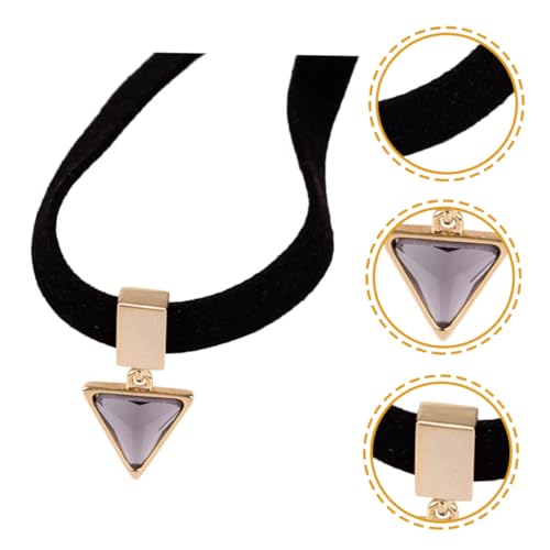 SAFIGLE Schwarzer Minimalistischer Choker Halsreif mit Anhänger Damen Halskette Leicht und Kompakt für Alltag Party und Dating Eleganter Schmuck für Frauen und Teens von SAFIGLE