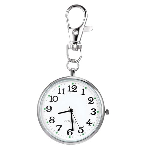 SAFIGLE Krankenschwester-Uhr Zum Anstecken Taschenuhr Für Schwestern Anhängeruhren Aus Robusten Materialien Runde Uhren Zum Aufhängen Schlüsselanhängeruhren Für Tägliche Aufgaben von SAFIGLE