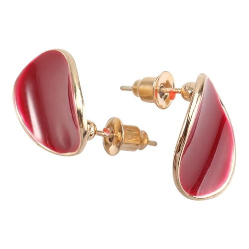 SAFIGLE Silber Ohrstecker Damen Ohrschmuck Elegant Roter Ear Pendant Stilvoller Schmuck Alltag Hochzeit von SAFIGLE