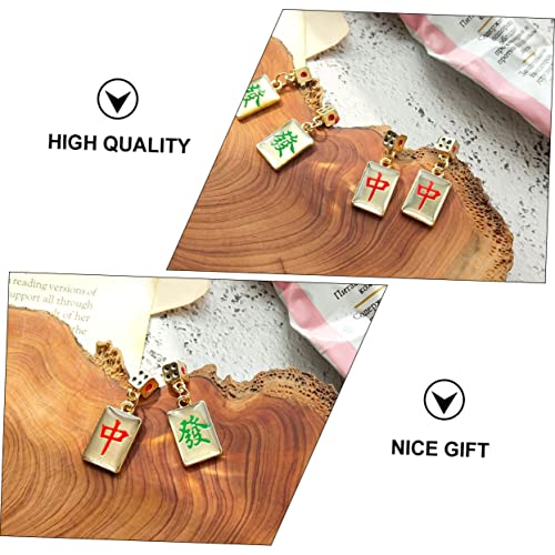 SAFIGLE Silber Ohrstecker Mahjong Würfel Design Kreative Lustige Ohrhänger für Damen Modisches Party und Alltagsaccessoire Zierlicher Ohrschmuck für Festliche Anlässe von SAFIGLE