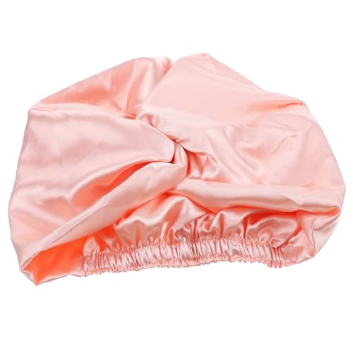 SAFIGLE Silk Double Layer Sleeping Cap For Women Adjustable Hair Bonnet Decorative Shower Cap For Face Washing And Makeup Satin Hair Wrap For Home Use von SAFIGLE