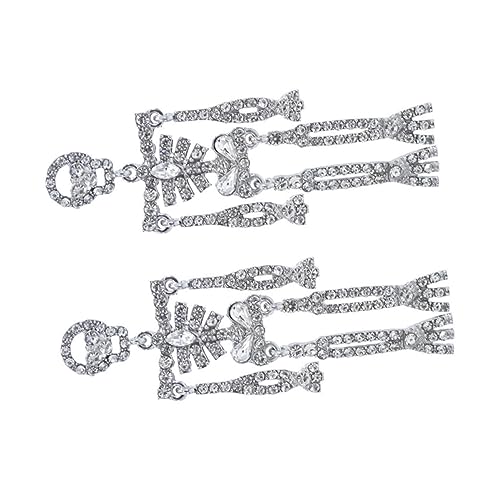 SAFIGLE Skelett Ohrhänger mit Strass Damen Ohrschmuck Halloween Schmuck Nickelfrei Modisch für Alltag und Party von SAFIGLE