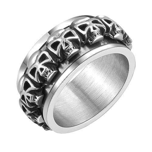 SAFIGLE Totenkopf Ring Für Halloween Finger Zubehör Aus Langlebigem Material Modisch Und Leicht Tragbar Für Verschiedene Anlässe Geeignet von SAFIGLE