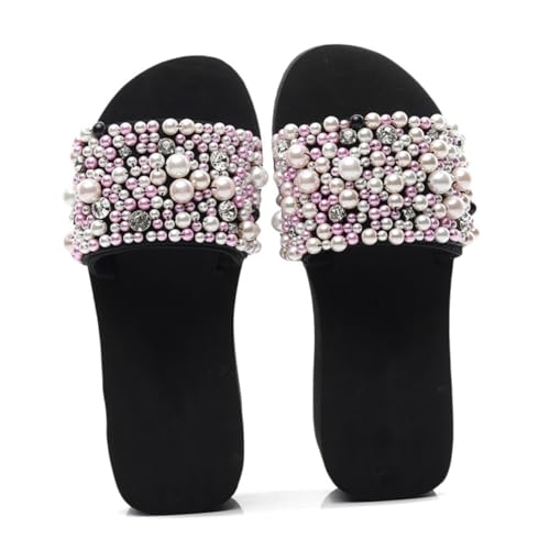 SAFIGLE Sommer Wedges Slipper Damen Absatz Keilabsatz Strand Schuhe Bequem Rutschfest Für Alltag und Strand Tragen von SAFIGLE