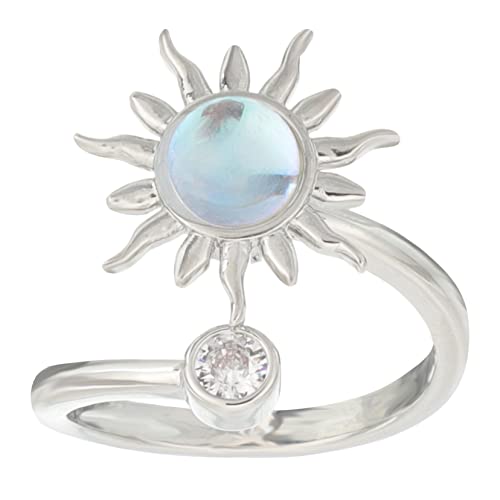 SAFIGLE Sonnenblume Zappelring für Frauen Offener Verstellbarer Modeschmuckring Ring für Alltag und Besondere Anlässe Perfektes für Tochter Freundin von SAFIGLE