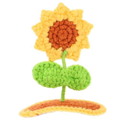 SAFIGLE Sonnenblumen-haarschmuck Gehäkelt Wolle Blume Haarspange Styling-accessoire von SAFIGLE