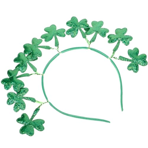 SAFIGLE St. Patricks Day-Stirnbänder Grüne Kleeblatt-Hüte Stirnband St. Patricks Day Irische Kopfbedeckung Kostümzubehör Zylinder Kopfband Partyzubehör Für Damen Herren Kinder von SAFIGLE
