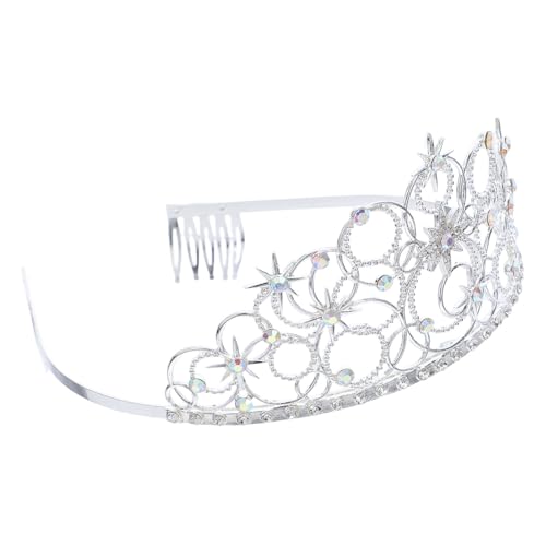 SAFIGLE Strass-hochzeitsstirnband Für Damen Strass-kopfschmuck Aus Legierung Stern-kopfbedeckung Hochzeitskrone Diademe Im Prinzessinnenstil Haarkamm Für Braut von SAFIGLE