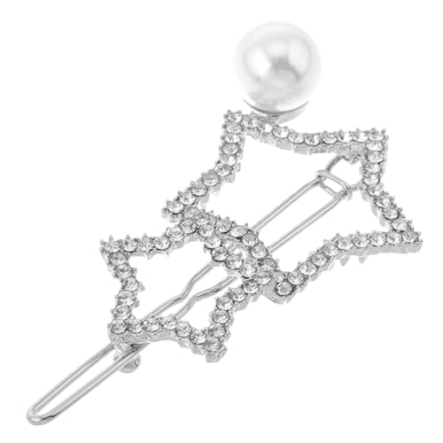 SAFIGLE Stern Haarspangen Silber Mit Strasssteinen Hohle Geometrische Haarnadeln Aus Zinklegierung Und Kunststoff Haarschmuck Für Frauen Und Mädchen Für Und Formelle von SAFIGLE