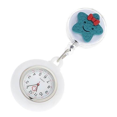 SAFIGLE Einstellbare Cartoon-Nurse-Pocket-Uhr Mit Clip Quarzwerk Blauer Silikon-Uhr Für Krankenschwestern Pflegepersonal Und Ärzte Praktische Und Auffällige Zeitansage von SAFIGLE