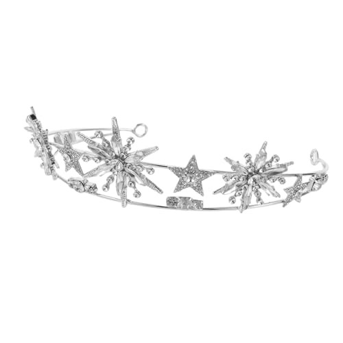 SAFIGLE Sternkrone Krone Für Blumenstrauß Stirnband Mit Sternen Star-stirnband-kostüm Stern-kopfbedeckung Kopfschmuck Für Das Neue Jahr Haargummis Für Die Silvesterparty Stern Tiara Metall von SAFIGLE