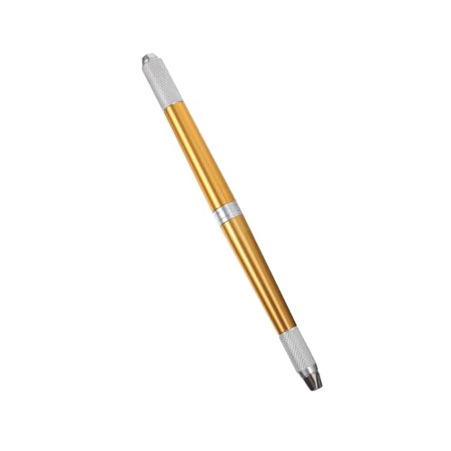 SAFIGLE Stickstift gesticktes Werkzeug manuell gestickter Stift Make-up-Versorgung Permanenter Augenbrauenstift Tätowierungen Stift Aluminiumlegierung Golden von SAFIGLE