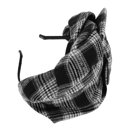 SAFIGLE Halbhut-stirnband Mit Karierten Schleifen Hut Für Damen Elegantes Stirnband Aus Stoff Leichtes Haarband Modisches Für Partys Und Kostümspiele von SAFIGLE