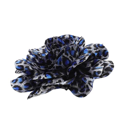 SAFIGLE Stoff Blume Brosche Leopard Muster Accessoire Schmuck Party Hochzeit Anzug Zeremonie Tanz Zubehör Brosche Pins Revers Schmuckstück von SAFIGLE
