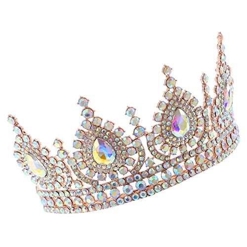 SAFIGLE Strass Haarband Hochzeit Damen Braut Haarschmuck Halbrunde Krone Party Tiara Eleganter Kopfschmuck für Geburtstags und Festtagslook von SAFIGLE
