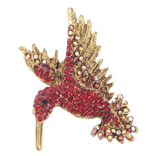SAFIGLE Strass Hummingbird Brosche Vintage Tier Anstecknadel für Damen mit Funkelnden Kristallen Modisches Schmuckaccessoire für Kleid Hochzeit Geburtstag Party von SAFIGLE