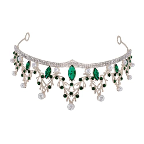 SAFIGLE Krone Für Frauen Hochzeit Strass Tiara Stirnband Damen Geburtstagskopfschmuck Haarschmuck Cosplay Accessoires Brautpartys von SAFIGLE