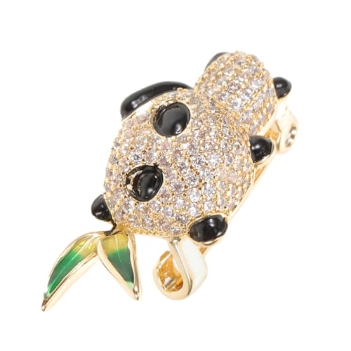 SAFIGLE Strass Panda Brosche Glitzerndes Tier-anstecknadel Schmuck Leichtes Design Vielseitige Dekoration für Kleid Hut Rucksack Pullover von SAFIGLE