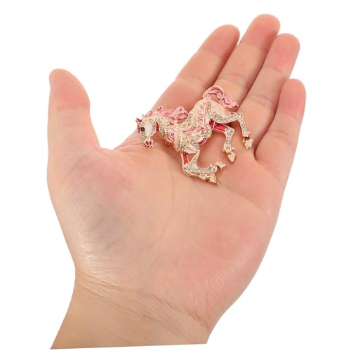 SAFIGLE Schmuck Pferd Brosche Mit Strass Für Damen Haustierbrosche Als Accessoire Tierbrosche Für Frauenjacken Und Schals Strass-anstecknadel-ornament von SAFIGLE
