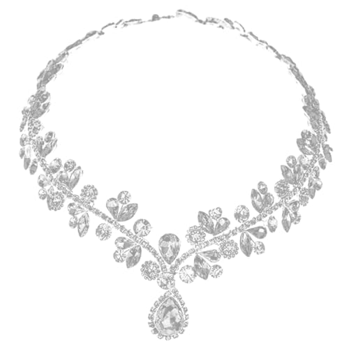 SAFIGLE Strass Stirnkette Haarschmuck Stirnbänder Damen Brautschmuck Hochzeitshaarschmuck Haarkette Haarschmuck Für Die Hochzeit Strass Silber von SAFIGLE