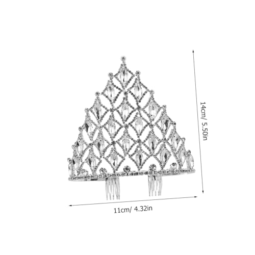 SAFIGLE Strass Tiara mit Kamm funkelnde Krone Damen Fein Verarbeitetes Diadem für Hochzeit Abschlussball Party Theater Vielseitiges Prinzessin Kopfschmuck Accessoire von SAFIGLE