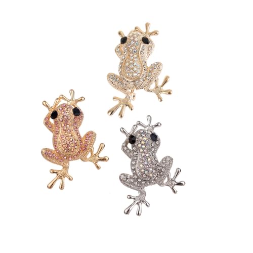 SAFIGLE Strassbrosche Cartoon-Brosche Rhinestone Frosch Broschen. Hüte Corsage. Mantel Corsage Schmuck Kleidungsstück Brosche Pin. Brosche aus kreative Brosche Strasssteine von SAFIGLE