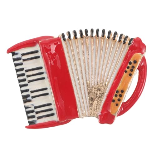 SAFIGLE Stylische Handgemachte Accordion Brosche aus Langlebiger Legierung Musikinstrument Anstecknadel für Anzug Hemd Mantel Rucksack und Festliche Kleidung Modisches Accessoire für von SAFIGLE
