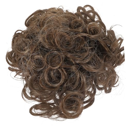 SAFIGLE Synthetischer Haarknoten Lockige Haargummis Mädchen Falsche Haarknoten Unordentliche Haarknoten Extensions Lockiges Haarwickel Gewellter Haarknoten Lockiger Haarknoten von SAFIGLE