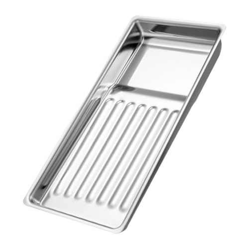 SAFIGLE Edelstahl-tablett Für Schönheitssalon Maniküre Und Tätowierungswerkzeuge Serviertablett Aus Metall Tablett Für Medizinische Instrumente Badezimmer-organizer von SAFIGLE