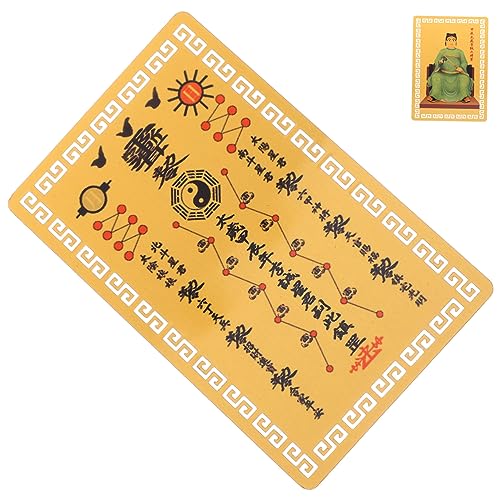 SAFIGLE Tai Luck Protection Karte Chinesisches Amulett Feng Shui Glückskarte Leicht Tragbar Für Auto Büro Tasche Traditionelles Design von SAFIGLE