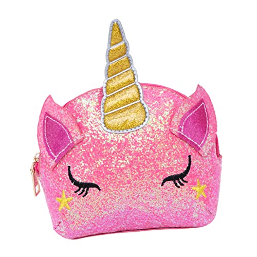 SAFIGLE Taschen in Form Eines Einhorns Handtasche, Umhängetasche Tasche in Form Eines Einhorns Kulturbeutel Make-up-Paket Geldbörse Für Mädchen Kinder Geldbörse Bote Die Kette Rosa von SAFIGLE