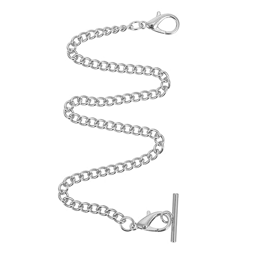 SAFIGLE Taschenuhr Kette T-Verschluss Gliederkette Metall für Herren und Damen Dekorative Uhrenkette für Weste Jeans und Abendgarderobe SAFIGLE Taschenuhr Kette T-Verschluss Gliederkette Metall für Herren und Damen Dekorative Uhrenkette für Weste Jeans und Abendgarderobe von SAFIGLE