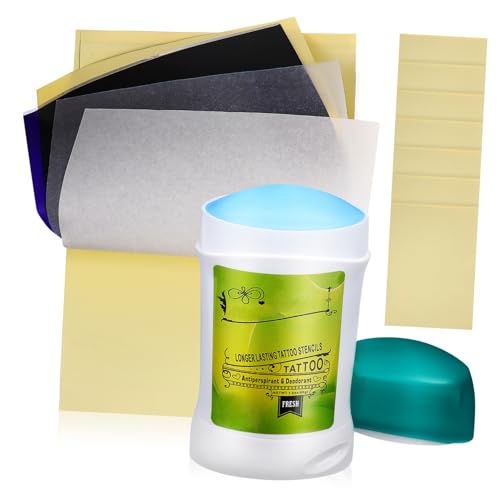 SAFIGLE Tattoo-zubehör Transfer-stick Und Creme Inklusive Transfer-papier Für Klare Tattooschablonen Geeignet Für Body-art Und Anfänger von SAFIGLE