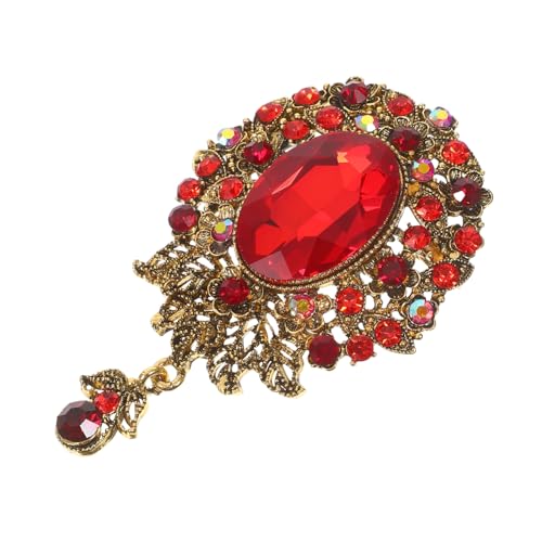 SAFIGLE Teardrop Brosche für Damen Zirkonia Blumen Anstecknadel Legierung Elegantes Schmuckstück für Anzüge Mäntel Schals und Kleider Modisches Accessoire für Besondere Anlässe von SAFIGLE