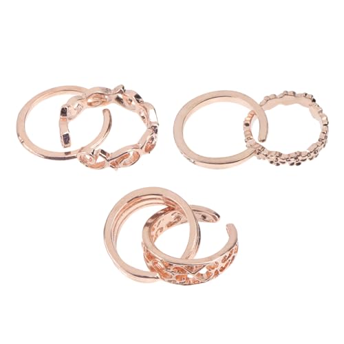 SAFIGLE Teiliges Set mit Zarten Herz Ringen Verziert mit Strasssteinen Langlebigem Legierungsmaterial als für Frauen und Besondere Anlässe von SAFIGLE