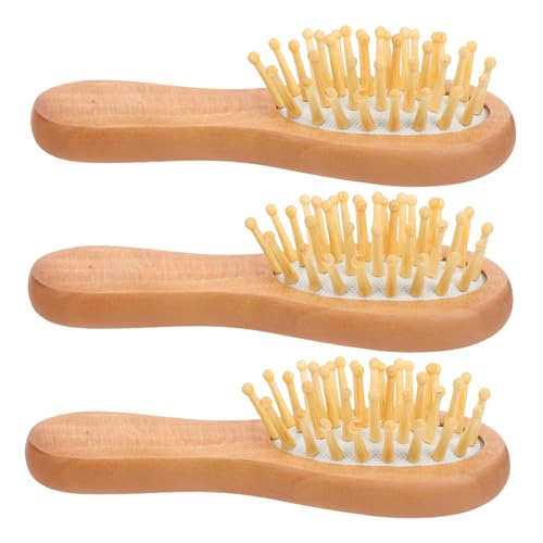 SAFIGLE Teiliges Tragbare Mini-haarbürsten Bequeme Luftkissen-kämme Aus Holz Massagen Für Kopfhaut Und Haarwachstum Für Unterwegs Weiße Kissen-version von SAFIGLE