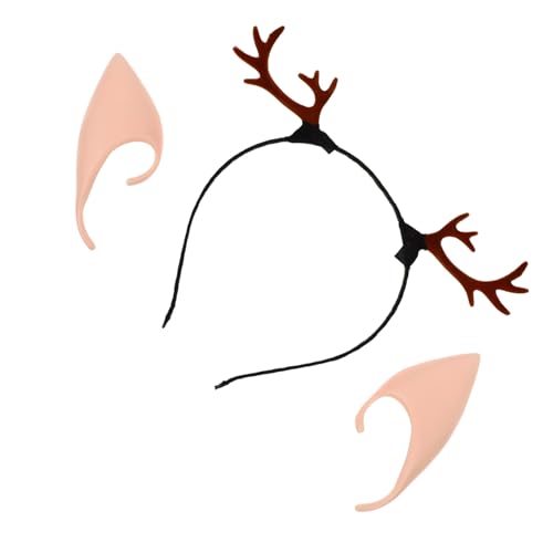 SAFIGLE Kopfschmuck Für Elfen Haarreif Mit Elfenohren Party-kopfschmuck Für Cosplay Für Weihnachts Und Halloween-feiern Angenehm Zu Tragen von SAFIGLE