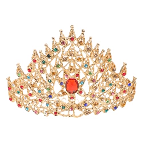 SAFIGLE Thai Traditionelle Krone Prinzessin Kamm Haarnadel Kopfschmuck Strass Hochzeit Braut Tiara Prinzessin Kostüm Haarschmuck von SAFIGLE