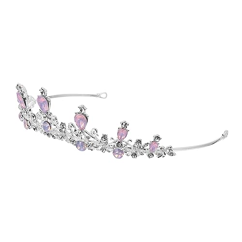 SAFIGLE Tiara Brautkronen Aus Strass Brautkopfschmuck Für Die Hochzeit Kopfbedeckung Für Frauen Glänzende Strasssteine Haarschmuck Für Die Hochzeit Stirnbänder Für Frauen Legierung Rosa von SAFIGLE