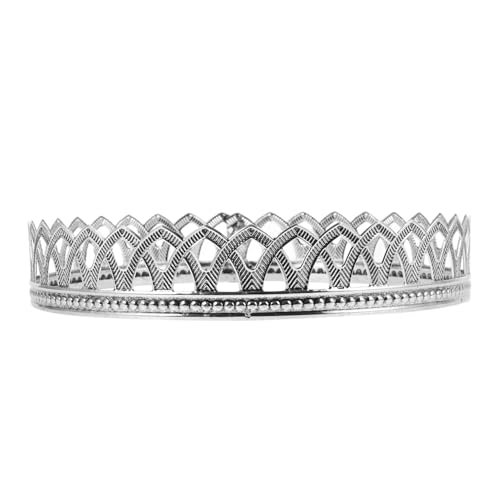 SAFIGLE Tiara Prinz Krone Für Die Party Cosplay-königskrone Kronen Retro -krone Antike Königskrone Throne Vintage Königskrone Königlich Krönung Königskrone Für Männer Metall Silver von SAFIGLE