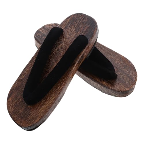 SAFIGLE Traditionelle Japanische Holzclogs Herren Ergonomische Rundzehen sandalen Langlebig und Angenehm Geeignet für Innen Außenbereich Stilvolle Kimono Schuhe von SAFIGLE