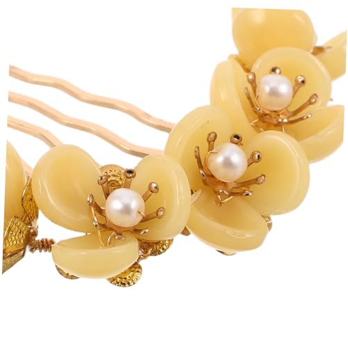 SAFIGLE Haarnadel Im Chinesischen Stil Dekorative Haarklammern Aus Haarschmuck Für Damen Vintage-haarnadeln Mit Jadeblüten-design Seitliche Haarkämme Für Hochzeit Und Alltag von SAFIGLE