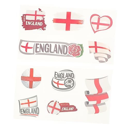 SAFIGLE Tragbare Fake-tattoos Fußball-aufkleber 2 Bögen Temporäre Tattoos Für Fans Zarte Gesichtsaufkleber Sichere Lebendige Designs von SAFIGLE