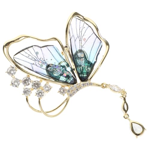 SAFIGLE Transparente Schmetterlingsbrosche Damen Anstecknadel Kleidung Reversnadel Modisches Accessoire für Jacken Mäntel Taschen Elegant und Langlebig von SAFIGLE