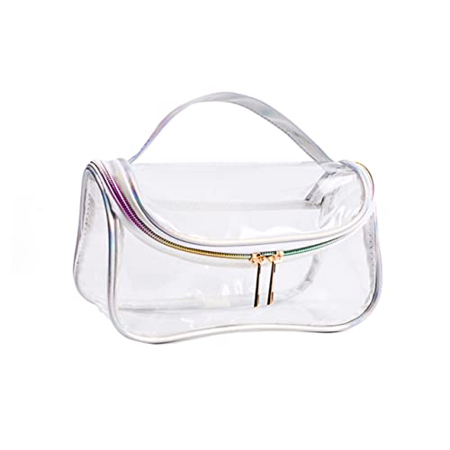 SAFIGLE Transparente Tragbare Kulturtasche mit Marmor Design Leichte Reise Kosmetiktasche Große Kapazität Langlebiges PU Dacron Material Multifunktionale Aufbewahrungstasche für Damen und von SAFIGLE